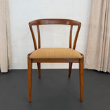 Mid-Century Modern Walnut Chair By Bertha Schaeffer For M. Singer & Sons