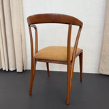 Mid-Century Modern Walnut Chair By Bertha Schaeffer For M. Singer & Sons