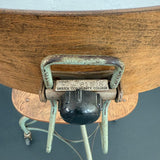 Pair Of Industrial Height Adjustable Rolling Office Chairs By Toledo