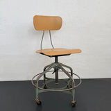 Industrial Adjustable Drafting Task Chair By Toledo Metal Furniture Co.