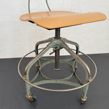 Industrial Adjustable Drafting Task Chair By Toledo Metal Furniture Co.