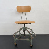 Industrial Adjustable Drafting Task Chair By Toledo Metal Furniture Co.