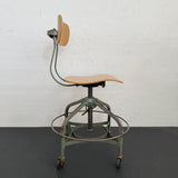 Industrial Adjustable Drafting Task Chair By Toledo Metal Furniture Co.