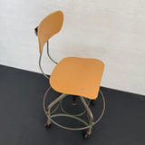 Industrial Adjustable Drafting Task Chair By Toledo Metal Furniture Co.