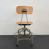 Industrial Adjustable Drafting Task Chair By Toledo Metal Furniture Co.