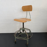 Industrial Adjustable Drafting Task Chair By Toledo Metal Furniture Co.