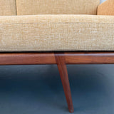 Mid-Century Modern Walnut "Rail Back" Sofa By Mel Smilow For Smilow-Thiell