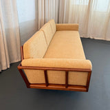 Mid-Century Modern Walnut "Rail Back" Sofa By Mel Smilow For Smilow-Thiell
