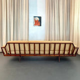 Mid-Century Modern Walnut "Rail Back" Sofa By Mel Smilow For Smilow-Thiell