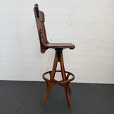 Oak Craftsman Swivel Architect's Drafting Stool