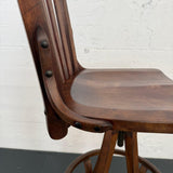 Oak Craftsman Swivel Architect's Drafting Stool