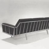 Mid-Century Modern Walnut "Rail Back" Sofa By Mel Smilow For Smilow-Thiell