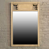 Hollywood Regency Pained Wood Curtain Motif Wall Mirror