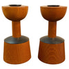 Scandinavian Modern Rosewood Candleholders By Laurids Lonborg