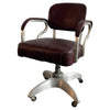 Industrial MId-Century Aluminum Leather Office Desk Chair By GoodForm