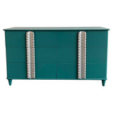 Hollywood Regency Lacquered Mahogany Double Dresser By John Stuart