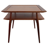 Gio Ponti Tiered Walnut Side Table For Singer & Sons