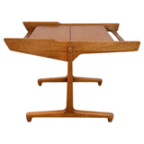 Scandinavian Modern Extendable Teak Side Serving Table