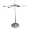 Art Deco Freestanding Double Pole Chrome Garment Rack