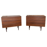 Pair Of Mid-Century Modern Walnut Dressers By Mel Smilow