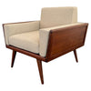 Mid-Century Modern Walnut Case Armchair By Mel Smilow