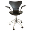 Arne Jacobsen Black Series 7 Swivel Adjustable Armchair Model 3217 Fritz Hansen