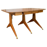 Italian Mid-Century Modern Drop-Leaf Dining Table In The Style Of Gio Ponti