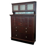 Antique Mahogany Apothecary Dentist Cabinet By The American Cabinet Company