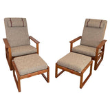 Pair Of Danish Modern Lounge Chair Ottoman Sets By Børge Mogensen