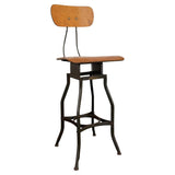 Industrial Height Adjustable Stool By Toledo Metal Furniture Co.