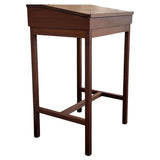 Mid-Century Modern Custom-Made Walnut Standing Flip Top Desk
