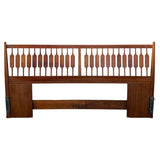 Mid-Century Modern Slat Walnut Headboard By Kipp Stewart & Stewart McDougal