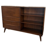 Mid-Century Modern Secretary Desk Bookcase Cabinet By Heywood-Wakefield