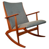 Danish Modern Teak Rocking Chair By Holger Georg Jensen For Tønder Møbelværk