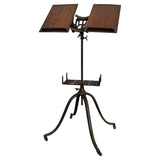Antique Cast Iron And Oak Bible Dictionary Stand
