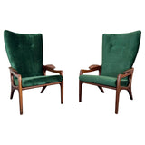 Pair Of High Back 2224-C Armchairs By Adrian Pearsall For Craft Associates