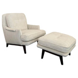 Mid-Century Modern Lounge Chair Ottoman Set By Roger Sprunger For Dunbar