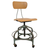 Industrial Adjustable Drafting Task Chair By Toledo Metal Furniture Co.