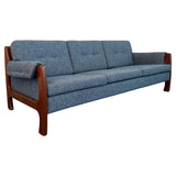 Scandinavian Modern Three Seat Rosewood Sofa By Selig