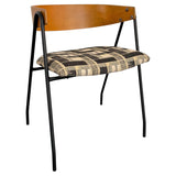 Mid-Century Modern Wrought Iron Bentwood Compass Chair