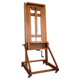 Large Industrial Adjustable Oak Artist Easel By E.H. & A.C. Friedrichs Co.