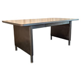 Mid-Century Industrial Brushed Steel Police Station Desk