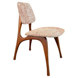 Mid-Century Modern Sculptural Walnut Side Chair By Bertha Schaefer