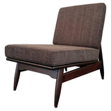 Scandinavian Modern Ebonized Slipper Lounge Chair