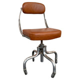 Industrial Steel Leather Adjustable Swivel Task Chair By Domore Chair Company