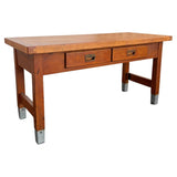 Industrial Maple Library Console Work Table
