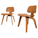 Birch Ply DCW Chairs By Eames For Herman Miller