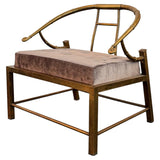 Hollywood Regency Brass "Empress" Chair By Warren Lloyd For Mastercraft