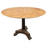Art Deco Blush Pink Marble Pedestal Bistro Dining Table