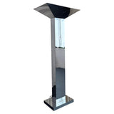 Postmodern Chrome Skyscraper Torchiere Floor Lamp